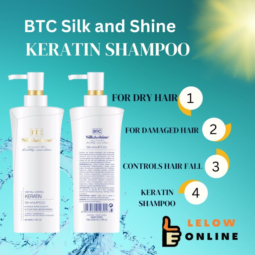 btc silk and shine keratin shampoo
